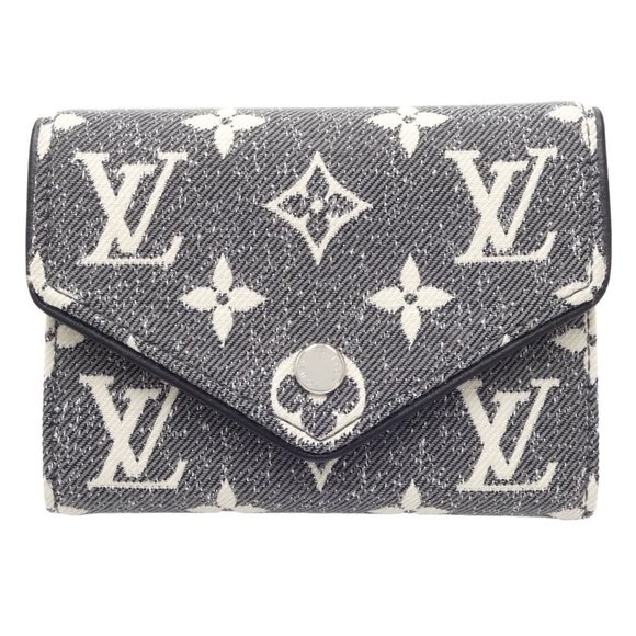Louis Vuitton Handbags - LOUIS VUITTON Tri-fold Wallet M81859 Portefeuille Victorine Monogram Denim Gray